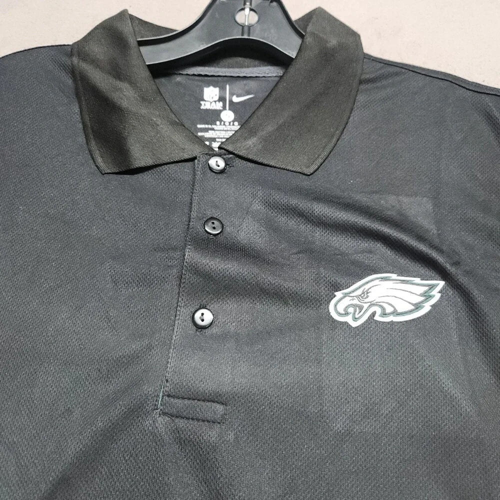 Nike Philadelphia Eagles Men's Polo Shirt Black Green Size S Authentic NFL 172